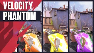 Velocity Phantom Skin Showcase  Valorant Battle Pass Skins Velocity Skins [upl. by Hau]