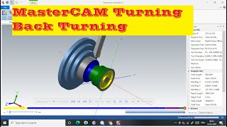 MasterCAM 2D Lathe Machining Operation Back turning MasterCAM 2020 back turning [upl. by Leoine716]