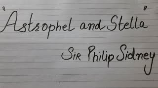 Astrophel and Stella kaloniaenglishclasses sir Philip Sidney [upl. by Emery286]