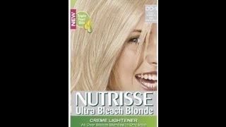 Tinte y DECOLORACION EN UN PASO CON Garnier Nutrisse Hair Color Ultra Bleach Blond [upl. by Seely106]