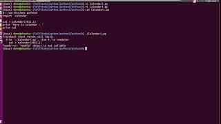 python2 time calendar month TypeError module object is not callabl [upl. by Celle]