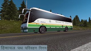 HRTC Bus Skin mod for Volvo B9R  EuroTruck Simulator 2 [upl. by Mitzie]