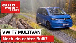 VW T7 Multivan 2021 Noch ein echter Bulli – Vorfahrt  auto motor und sport [upl. by Jenness]