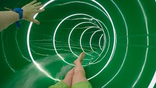 Park Wodny Solec Kujawski  Green Waterslide  Zjeżdżalnia zielona Onride POV [upl. by Zerimar]