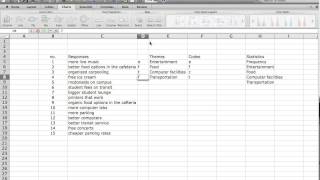 Part 1  Using Excel for Openended Question Data Analysis [upl. by Nancey885]