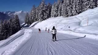 AT  SaalbachHinterglemm  Ski ride from Bründlkopf to Saalbach [upl. by Nnalatsyrc]