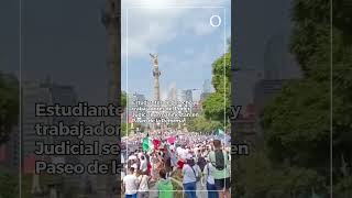 Manifestación en Paseo de la Reforma contra la Reforma Judicial [upl. by Elleyoj]