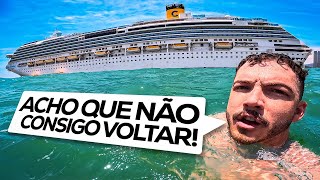 NADEI SOZINHO ATE UM NAVIO DE 300 METROS NO OCEANO [upl. by Euqinu]