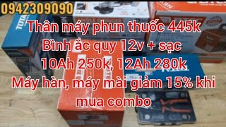 Cuối năm Khuyến mãi mua gì cũng rẻ Thân xịt thuốc 445k giảm 15 Combo Máy hàn Máy khoan Máy mài [upl. by Martinez]