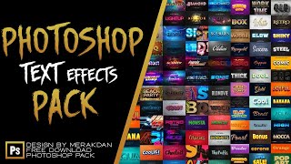 Photoshop Text Effect Pack V3  Free Download 2021 [upl. by Nuavahs605]