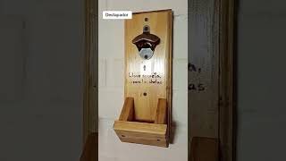 Destapador de madera reciclada personalizados con frases divertidas dimensiones 29x115x 2 [upl. by Tenaj]