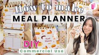 DIY How to make a Meal Planner  Tutorial [upl. by Nnahtebazile]