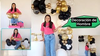 COMO HACER UNA DECORACIÓN DE HOMBRE CON GLOBOS👨👔 A los hombres también les CELEBRAMOS 🎉 [upl. by Ayna]