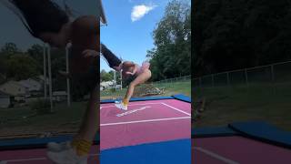 Try no to laugh flip trampoline gymnast backflip [upl. by Rezzani]