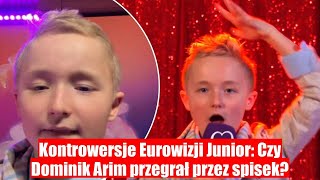 Czy Dominik Arim przegrał Eurowizję Junior przez spisek Kontrowersje wokół występu [upl. by Brott200]