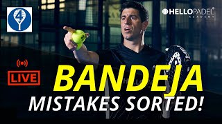 BANDEJA shot  Mistakes sorted at HELLO PADEL ACADEMY with the4Set [upl. by Pawsner]