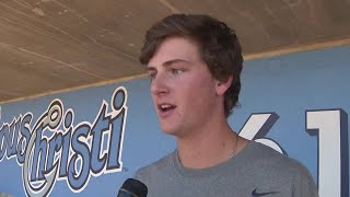 Video Forrest Whitley excited to be back in Texas [upl. by Aerdnod]