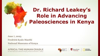 Richard Leakey Memorial Conference at Stony Brook University Fredrick Manthi Lecture [upl. by Llerot]