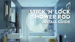 How to fit your Croydex Stick n Lock™ Telescopic Shower Rod  Installation Guide [upl. by Gianina]