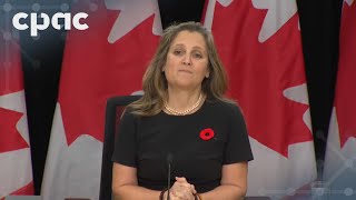 Chrystia Freeland discusses Donald Trump’s US election win – November 6 2024 [upl. by Morry]