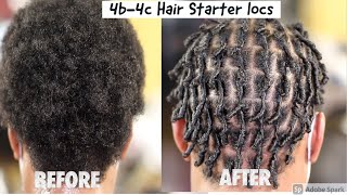 💋Learn how to  Starter Locs on 4b4c Hair [upl. by Ellerret]