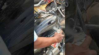 bike polish spray paint 🎨😲 motorbike motorcycle shortvideo [upl. by Sulohcin]