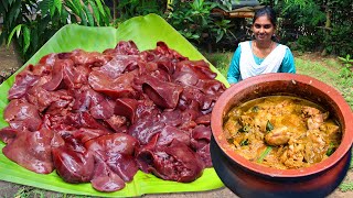 50 CHICKEN LIVER GRAVY  Spicy Chicken Liver Cooking and Eating  Village Ishu Channel [upl. by Holbrook115]