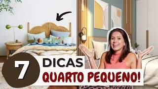 7 DICAS PARA QUARTO PEQUENO [upl. by Pihc]