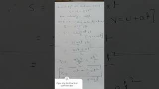 equation of second motion class 9 [upl. by Capon681]