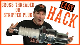 How To Fix Stripped Spark Plug Threads For Free With This Hack [upl. by Morganica]