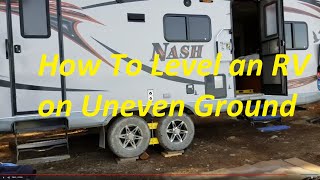 How to level an RV on uneven ground  Off road camping [upl. by Aniar]