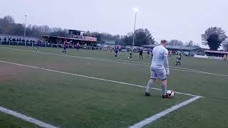 Runcorn Linnets vs Kidsgrove 09112024 Lewis Doyle goes close with a header for the Linnets [upl. by Ramin322]