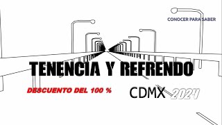 Pago de tenencia y refrendo en la CDMX 2024 descuento del 100 en tenencia [upl. by Edualcnaej]