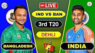 🔴 India vs Bangladesh 3rd T20 Match Today 2024  Ind vs Ban 3rd T20 Watch Score Commentary [upl. by Josie]