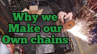 G70 custom haul chains  why we make our own truck chains for hauling heavy equipment [upl. by Zachariah]