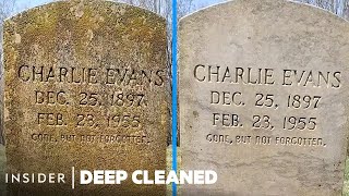 How Gravestones Are Deep Cleaned  Deep Cleaned [upl. by Alegna368]