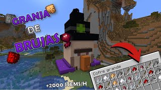 Construí una MUY EFICIENTE GRANJA de BRUJAS en MinecraftSurvival [upl. by Esinaj]