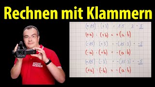 Rechnen mit Klammern und Vorzeichen  Grundlagen der Mathematik  einfach erklärt  Lehrerschmidt [upl. by Egwin]