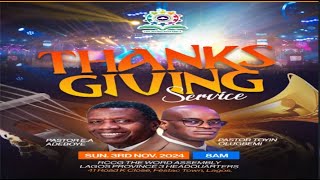 THANKSGIVING SERVICE  3RD NOVEMBER 2024  RCCG TWA LP3 [upl. by Selry731]