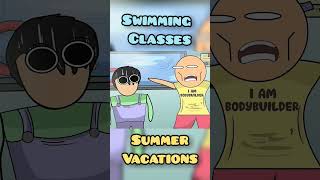 Swimming Classes  Summer Vacations funnyanimation shorts summers funnyshorts Hardtoonz22 [upl. by Nylodam]