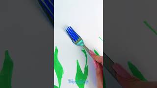 Fork Drawing Hack for Fun Play Time 🍴🖼️ [upl. by Koressa]