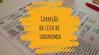 Questões sobre Taxonomia [upl. by Nodla]