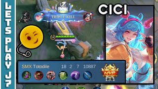 1827 MVP Cici First Time  Mobile Legends Gameplay 2024 [upl. by Fariss219]