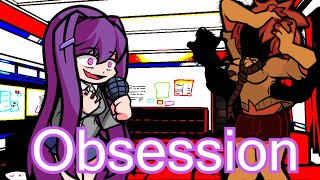 Yuri vs Sayori sing quotObsessionquot DOKI DOKI TAKEOVER  Friday Night funkin [upl. by Rramal]