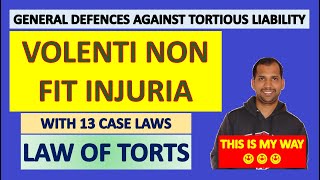 Volenti Non Fit Injuria Defense of Consent  General Defenses against Tortious Liability  Video 2 [upl. by Durkee]