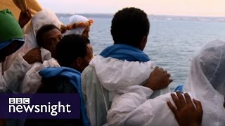 Escape to Europe The migrants story  BBC Newsnight [upl. by Rudelson]