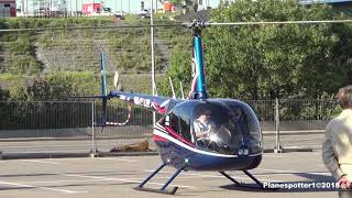 Robinson R66 Turbine RA05829 Engine start takeoff from HeliRussia2018 [upl. by Suelo]