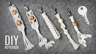 MACRAME KEYCHAIN PATTERNS 🔑 DIY [upl. by Suivatnom612]