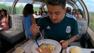 First Class Mexican Breakfast on Luxury Train El Chepe 🇲🇽 [upl. by Peskoff]