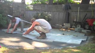 How to Build a Bluestone Patio Part Two [upl. by Barnard376]